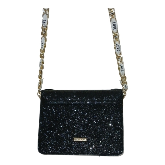 ALDO Black Red Glitter Embellished Crossbody Sling Bag - Picture 7 of 8